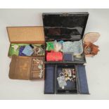 E.p. mesh bag and a quantity of costume and other jewellery, in several boxes.
