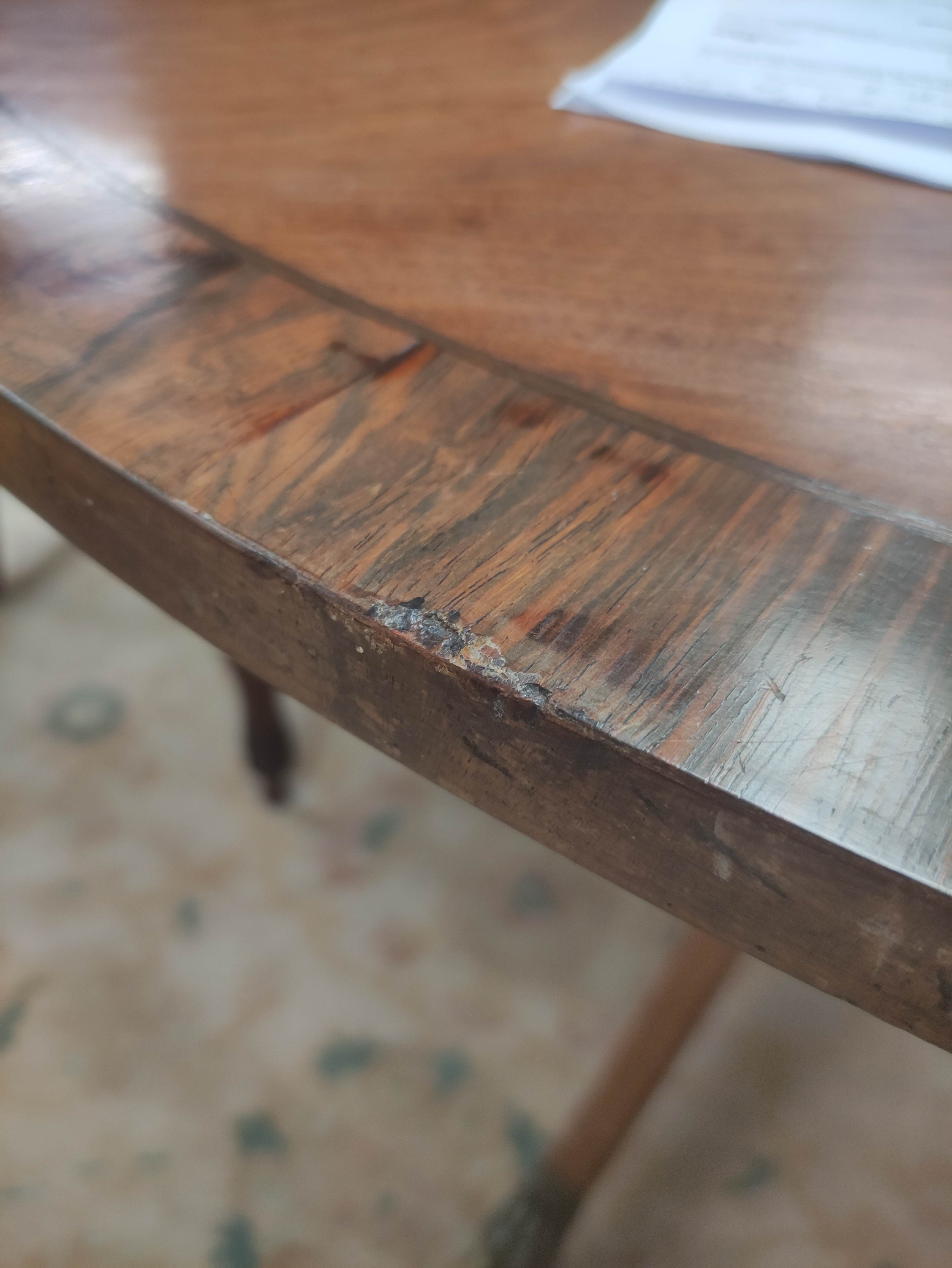 Mahogany breakfast table, the circular snap-action top on a turned column and tripod supports, - Image 11 of 13