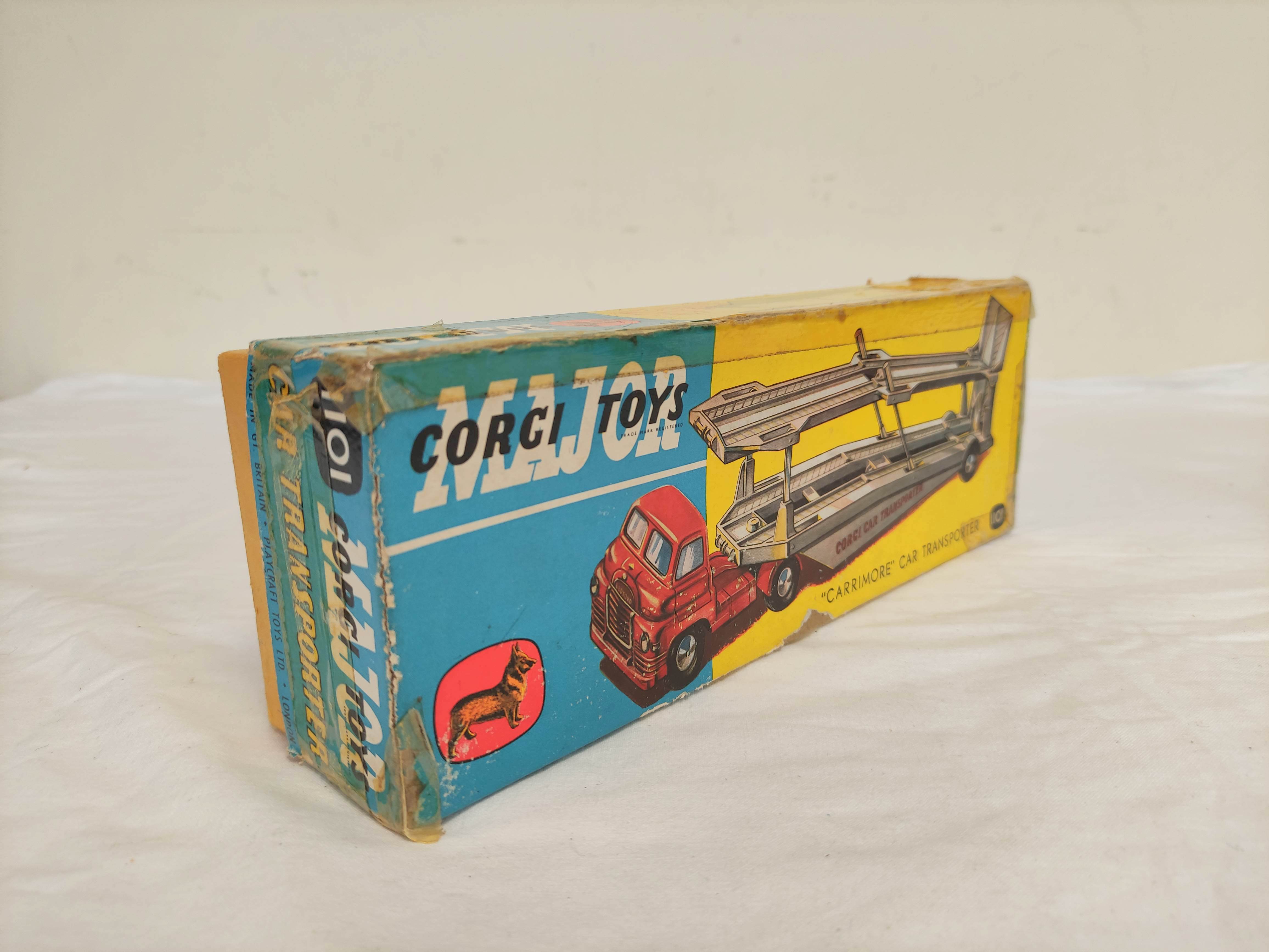 Corgi Toys. Boxed Bedford Carrimore Car Transporter No1101 with four loose cars. Comprising of an - Image 3 of 15