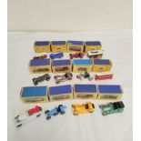 Twelve boxed Matchbox Models of Yesteryear to include two 1913 Mercer Raceabouts Y-7, 1929 4 1/2