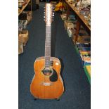 De Ville twelve string acoustic guitar model TW400-12 with stand