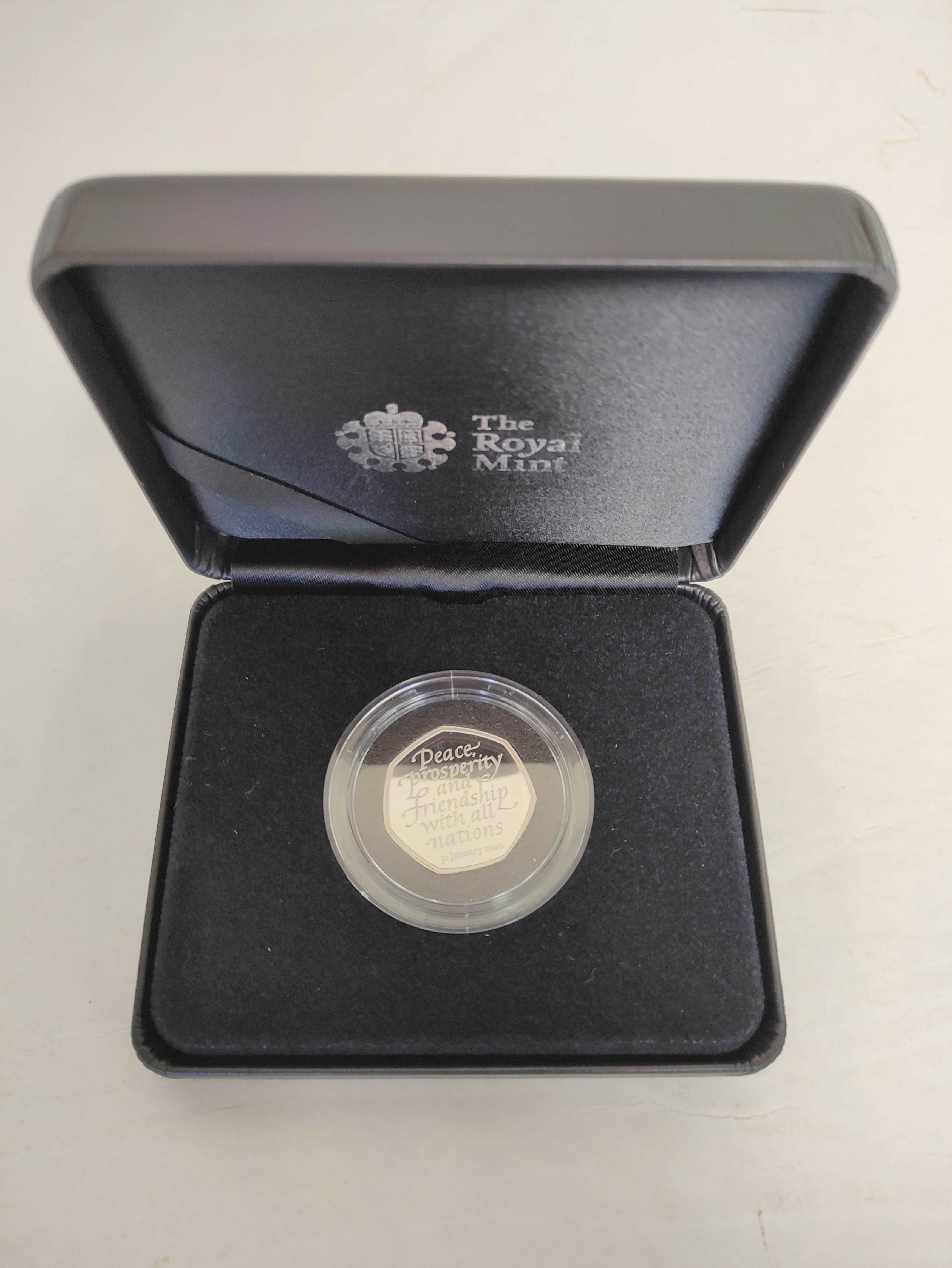 Great Britain- Limited edition boxed 2020 Withdrawal From the European Union Brexit 50 pence proof - Image 2 of 8