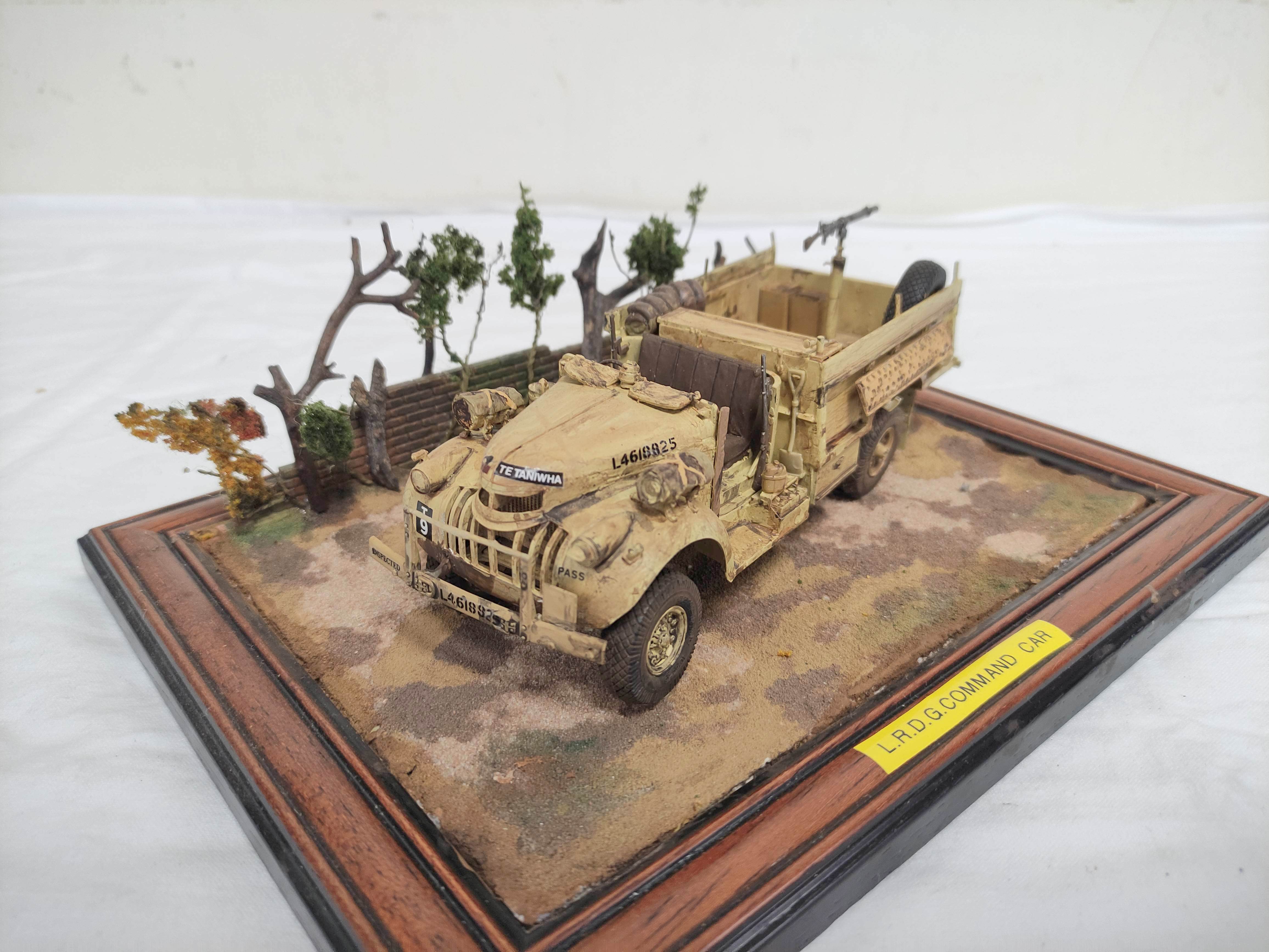 Four collector's model military vehicles. To include a Warrior MK5 A.P.C, British Tamiya L.R.D.G - Image 7 of 11