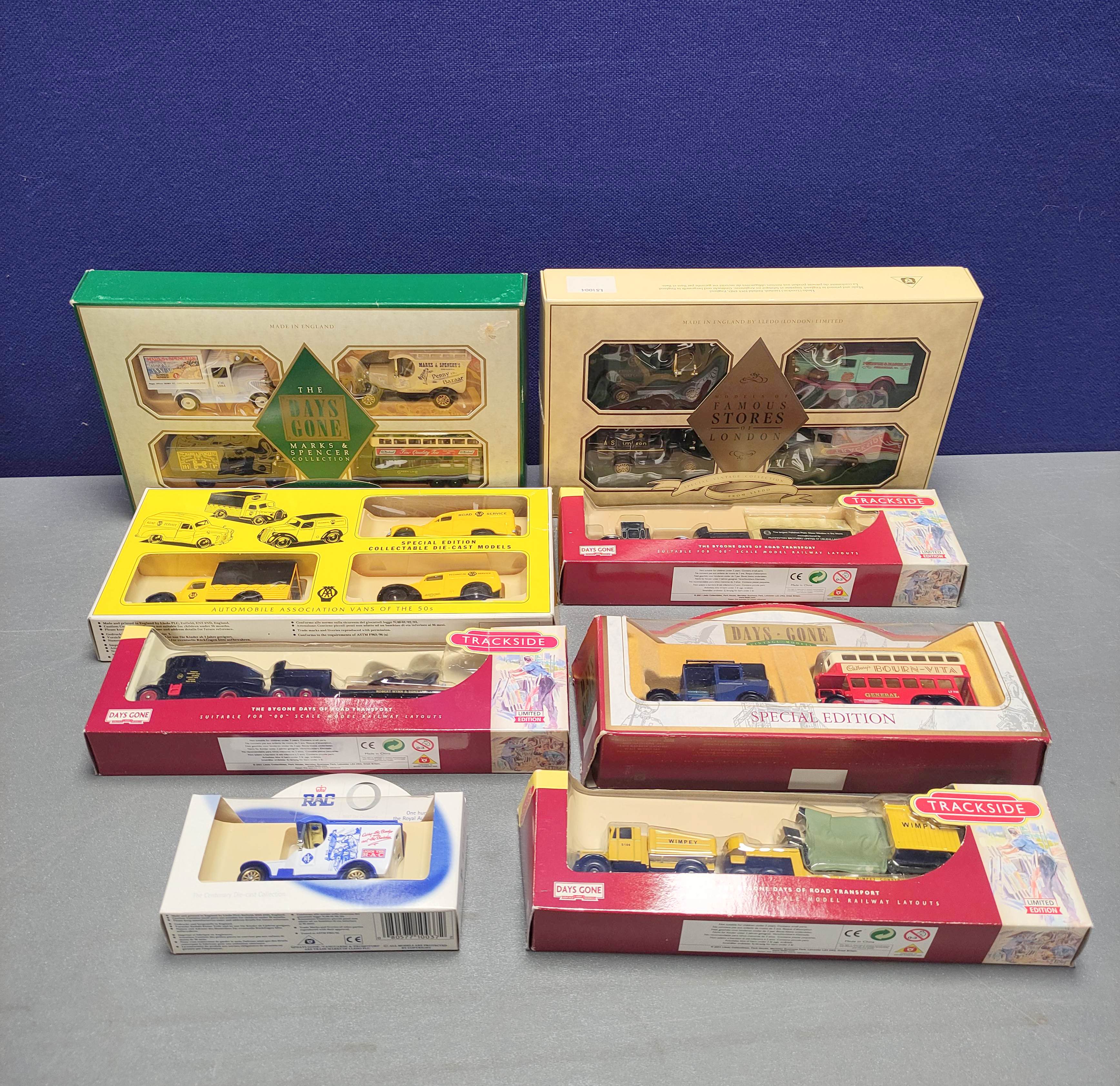 Box containing a quantity of boxed model cars to include LLedo Day's Gone Marks & Spencer collection