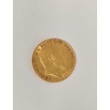 United Kingdom. Edward VII 1910 22ct gold half sovereign.