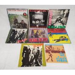 Collection of The Clash records to include Combat Rock with poster FMLN2, Sardinista three vinyl
