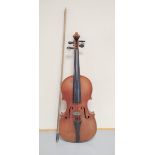 Antique French early 20th century 4/4 size violin by Antonio Martello Faubourg St Martin Paris