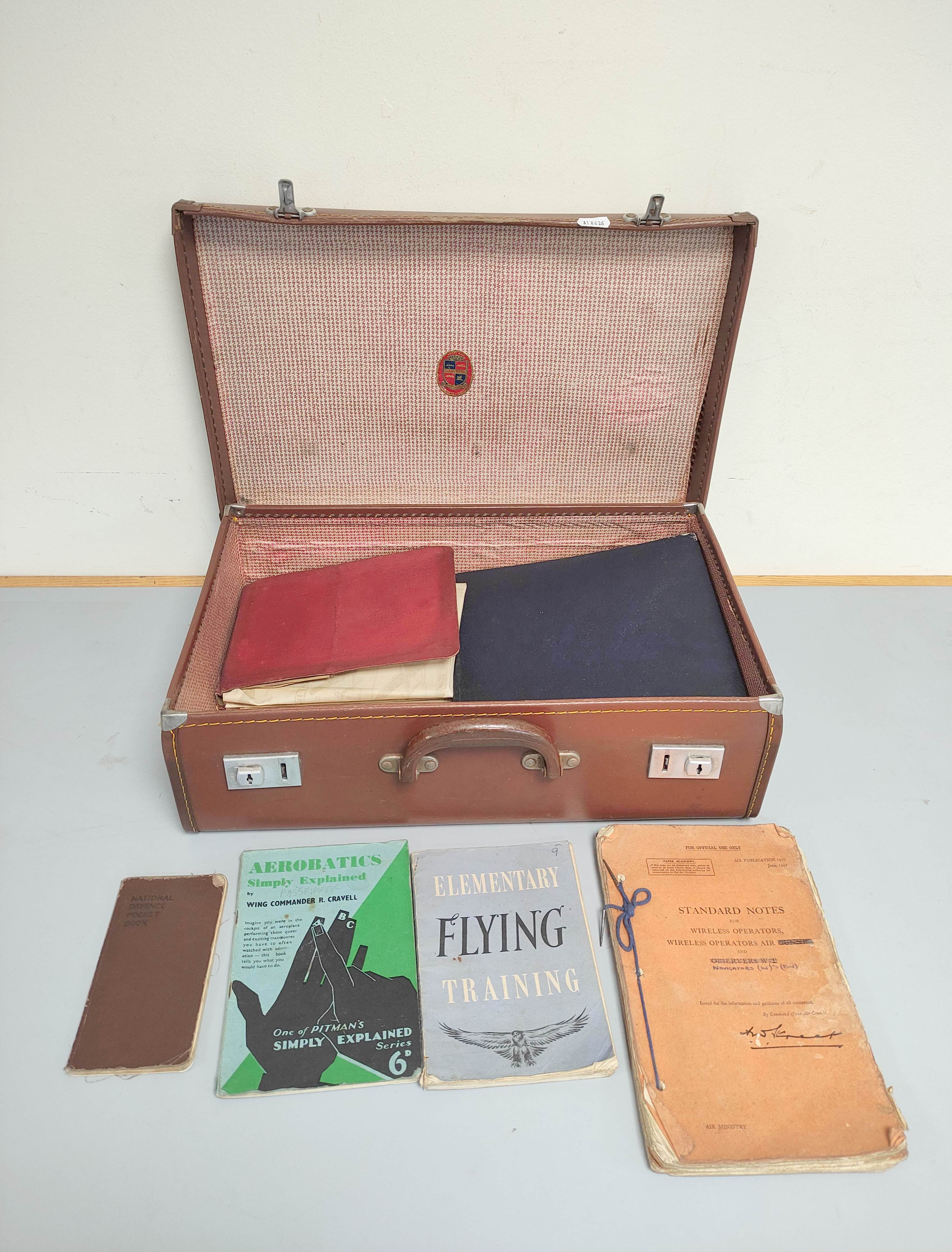 WW2 RAF- Suitcase containing the personal effects of Flight Sergeant (Navigator) A.J Airey