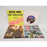 Punk Rock records to include Sex Pistols Never Mind the Bollocks with pink back cover V2086, The