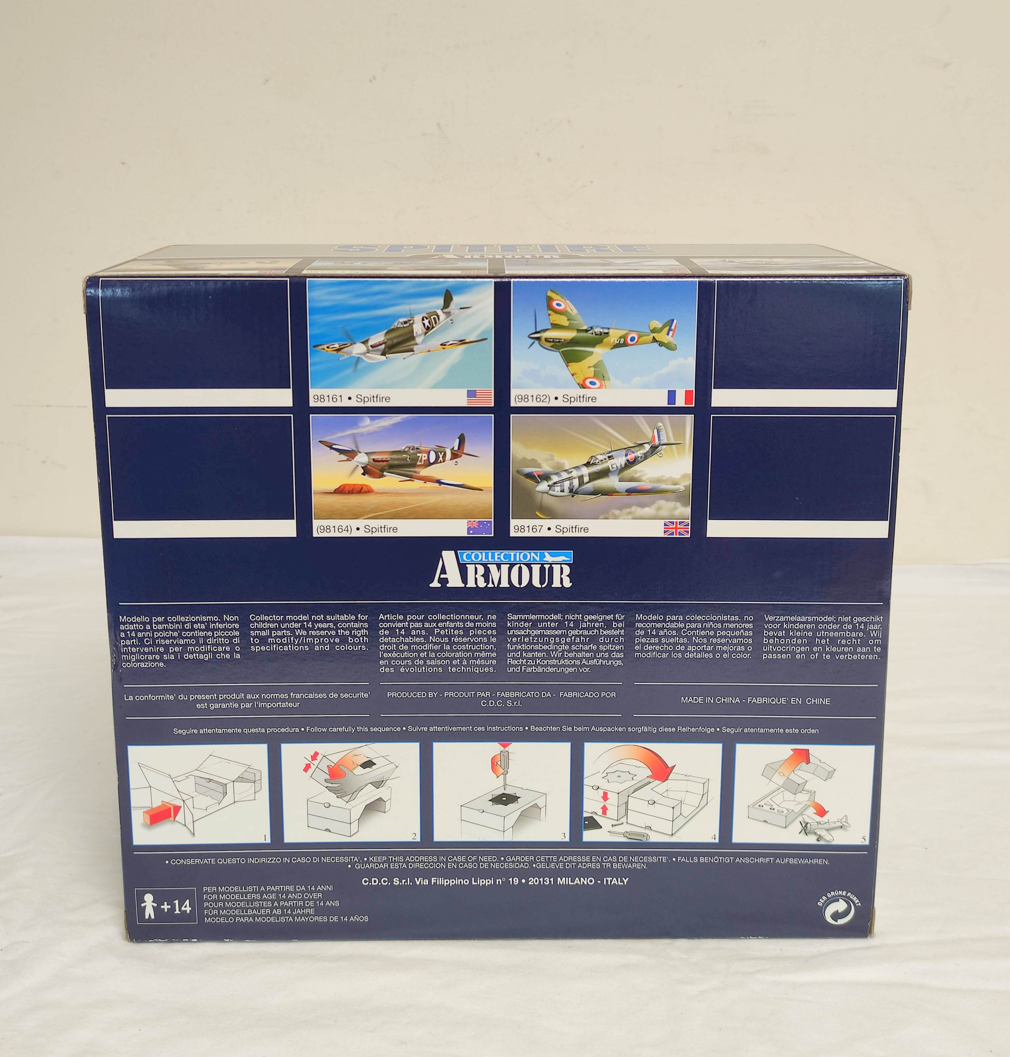 1:48 scale Franklin Mint Armour Collection boxed diecast Spitfire MKV B RAF airplane (98157). Ex - Image 5 of 7