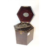 Lachenal forty button Concertina number 4752 with inside paper label Lachenal and Co patent