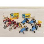 Corgi Toys- Collection of nine Corgi model tractors & farm implements to include boxed no 56 Four