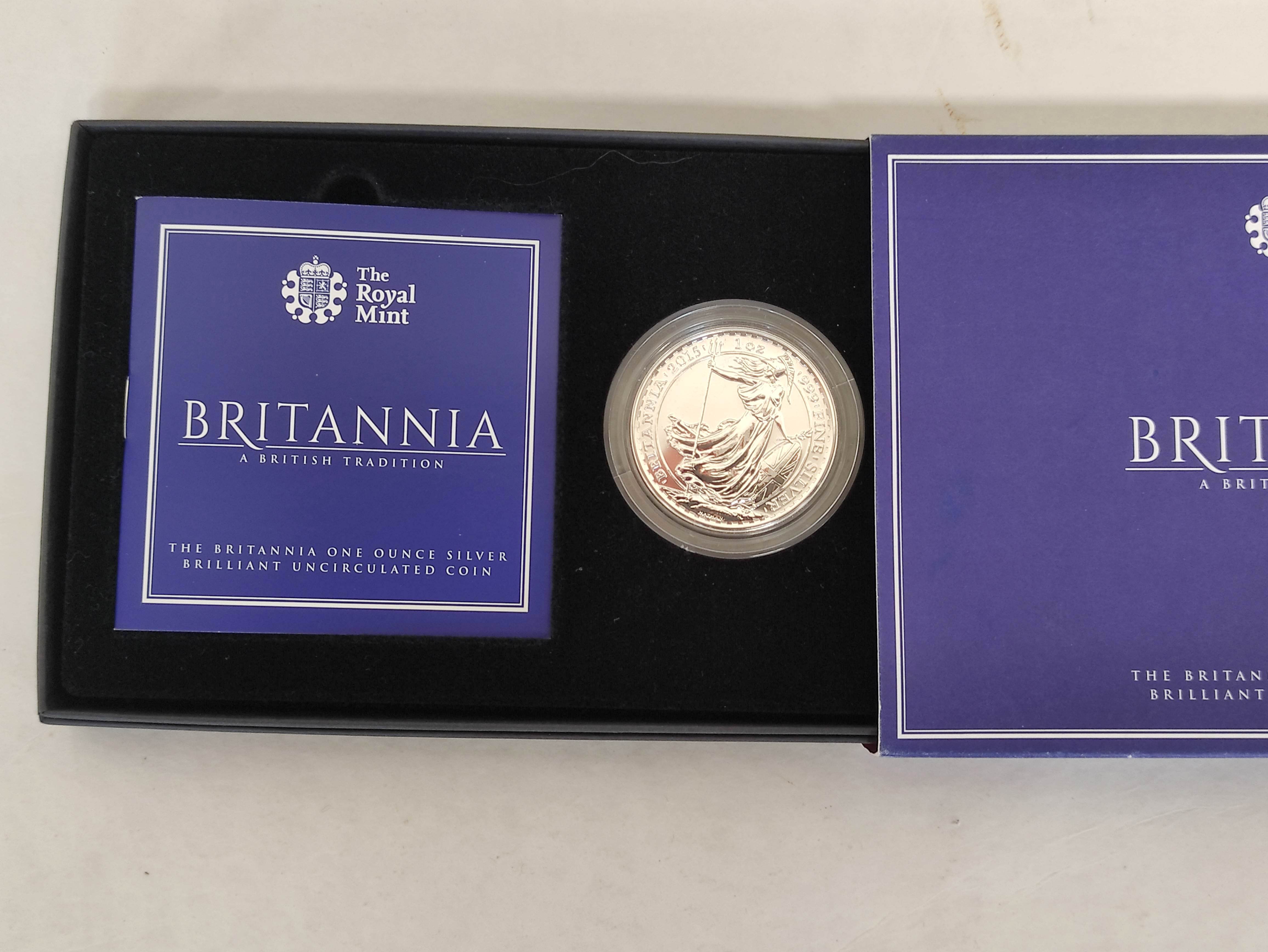 Great Britain- Silver bullion coins to include three 1oz silver Britannias, one boxed and with - Image 5 of 8