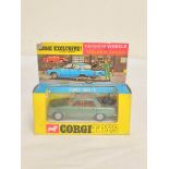 Corgi Toys- Boxed no 275 Rover 2000 TC with green body, detachable wheels and spare tyre.