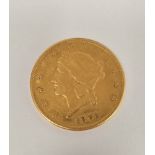 USA. 1901 $20 gold coin San Francisco mint. Mintage 1,596,000