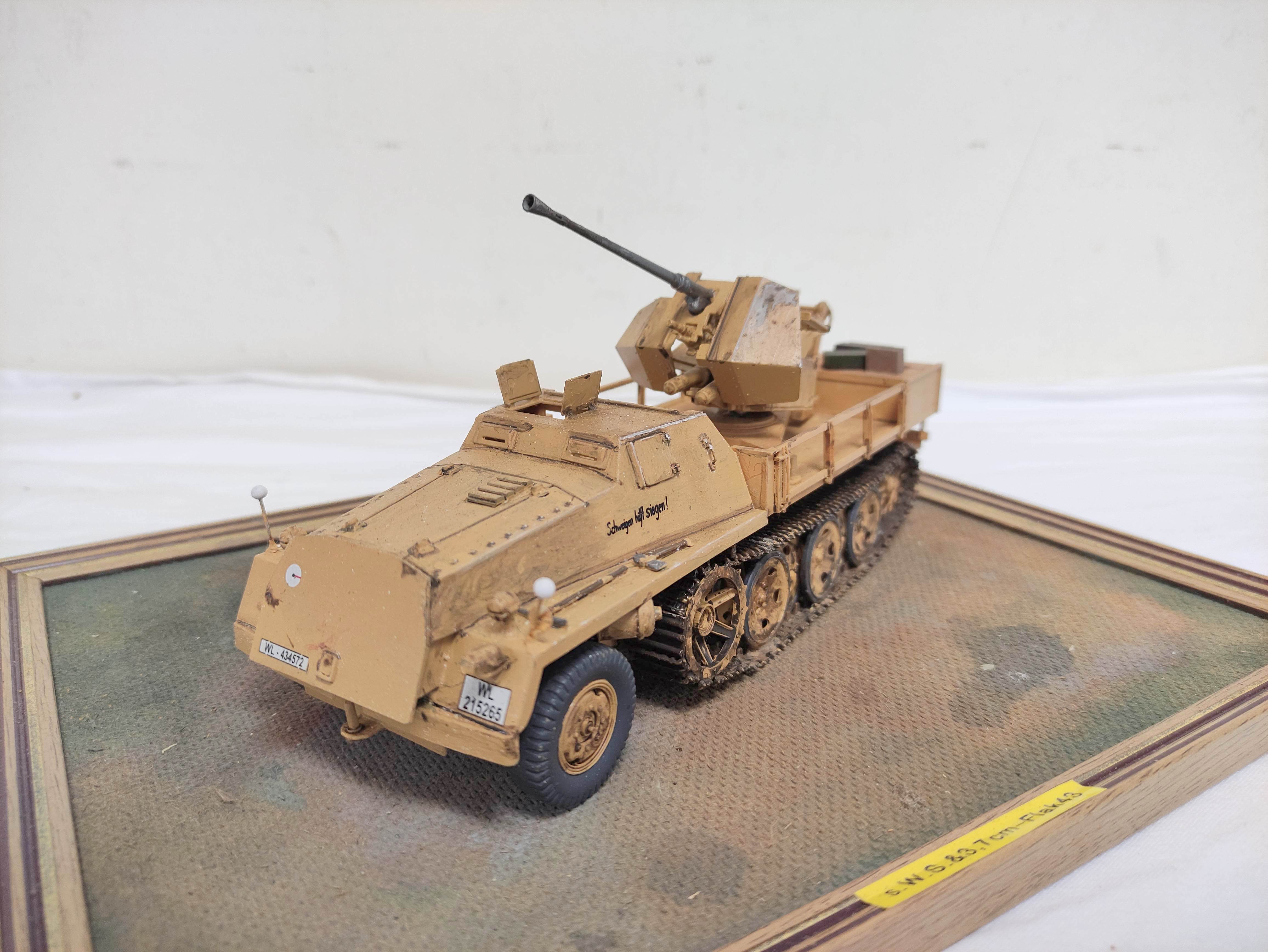 Six collector's model military vehicles. To include a German 88mm Flak 36, German KFZ.15 Horch, - Image 6 of 6