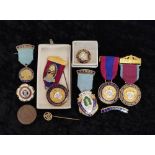 Masonic Interest. Collection of medals and badges relating to Masonic orders to include a RMIB