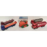 Five vintage Dinky Supertoys Foden diecast model vehicles. To include a boxed Heavy Tractor No563,