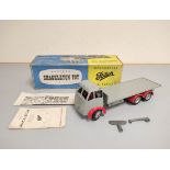 Shackleton Toys. Vintage die cast Foden F.G clockwork flatbed lorry with grey body and red