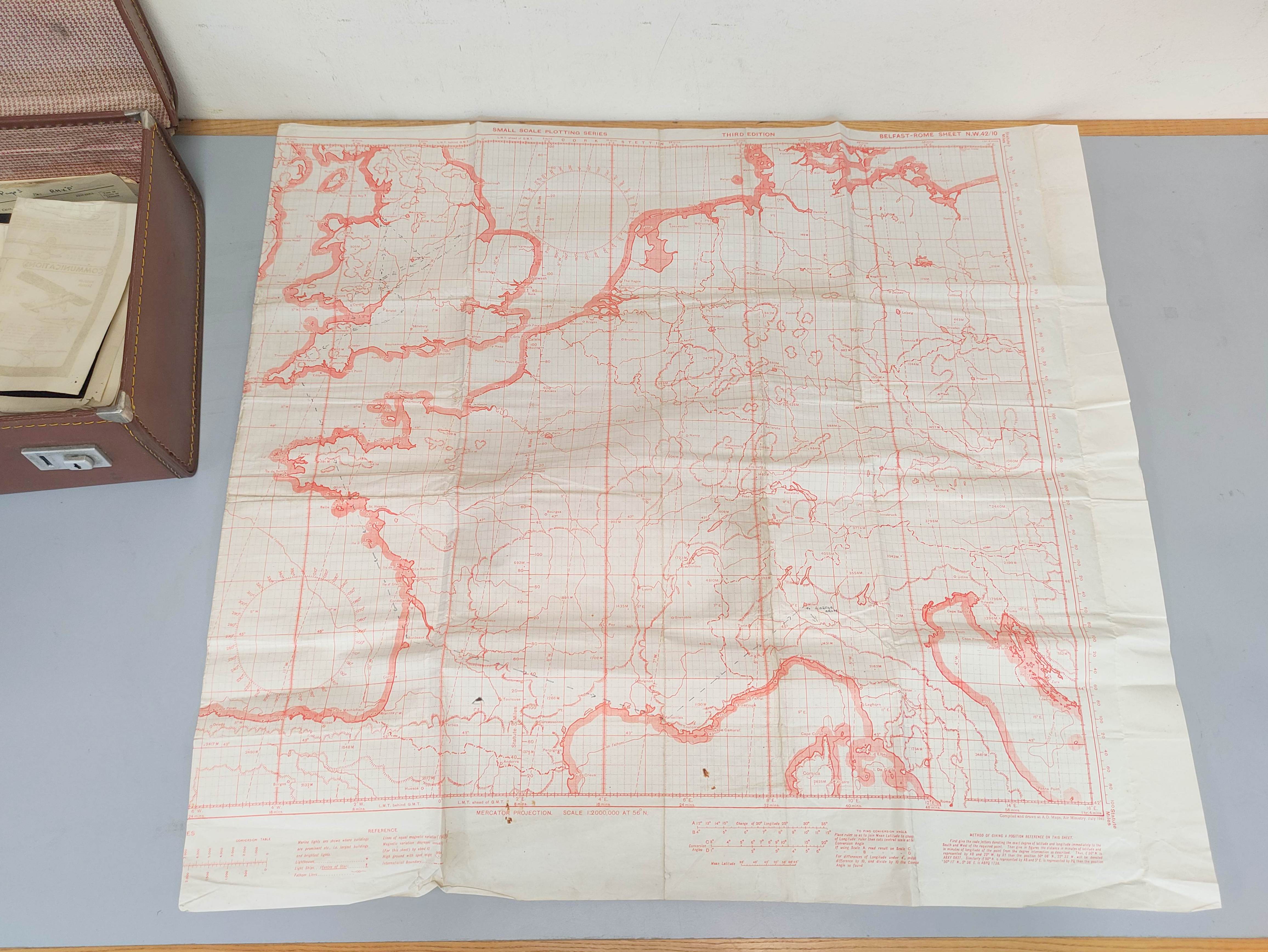WW2 RAF- Suitcase containing the personal effects of Flight Sergeant (Navigator) A.J Airey - Image 13 of 16