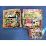Lego- Two boxes containing a selection of boxed and loose Lego sets. To include Lego Friends,