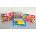 Four vintage boxed model vehicles to include three Dinky Die Cast Toys model vehicles comprising