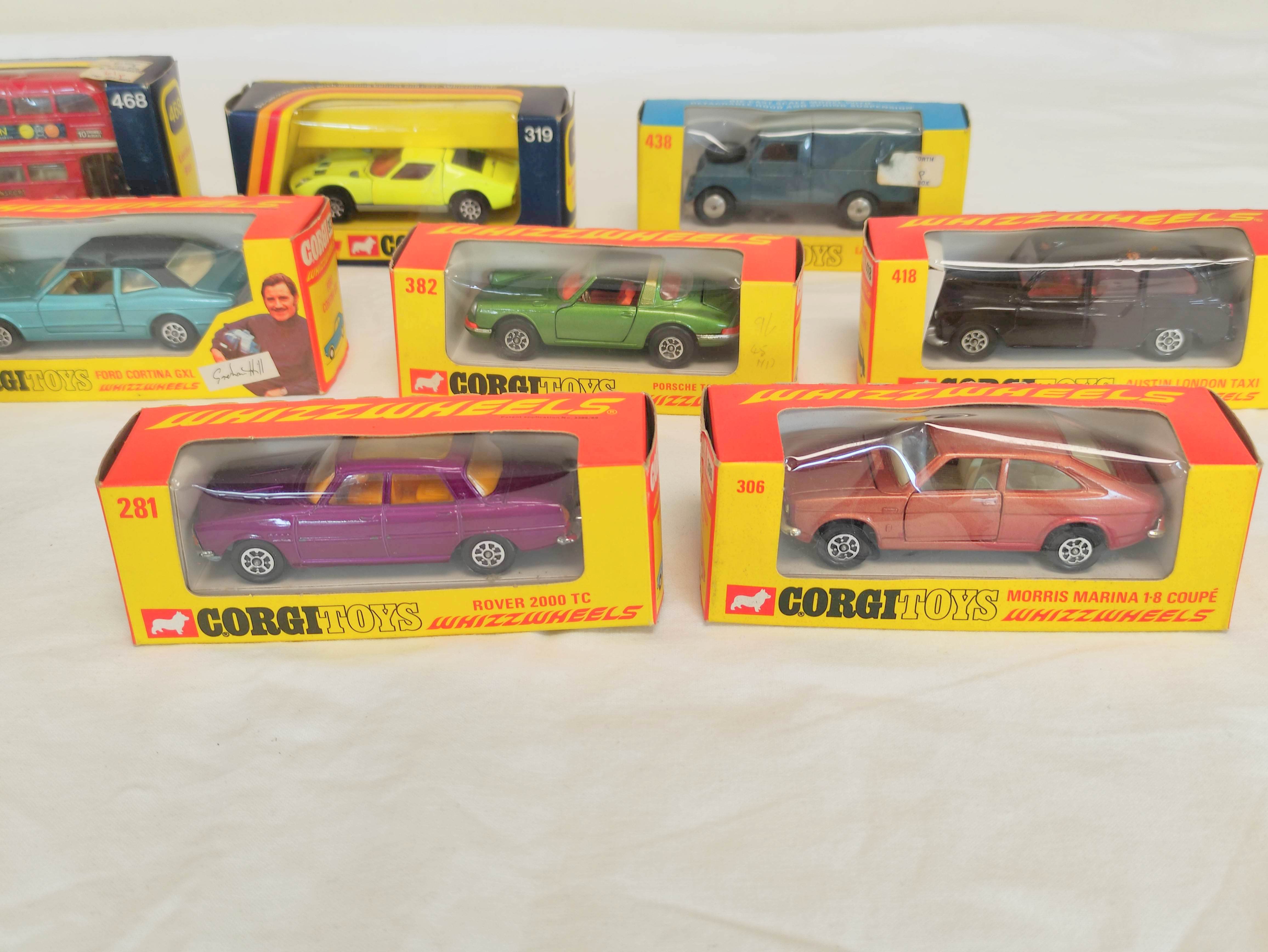 Corgi Toys- Collection of ten Corgi boxed model vehicles to include no 468 Routemaster Bus, no 438 - Image 3 of 9