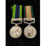 India- Two Indian General Service medals. The first issued by George V with Afghanistan North West