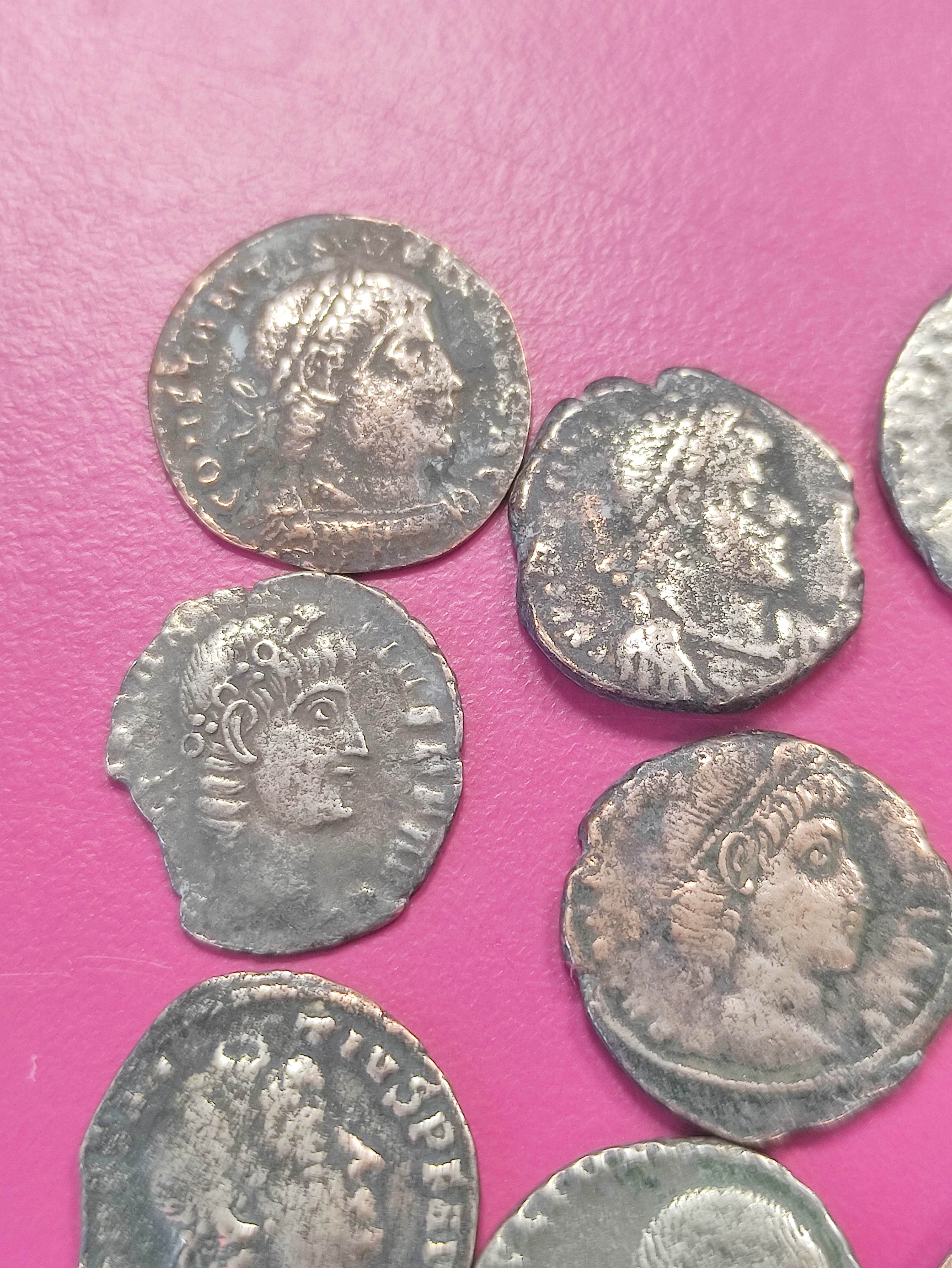 Roman- Quantity of Roman coins comprising of silver plated Follis. To include examples of Valens - Image 2 of 10