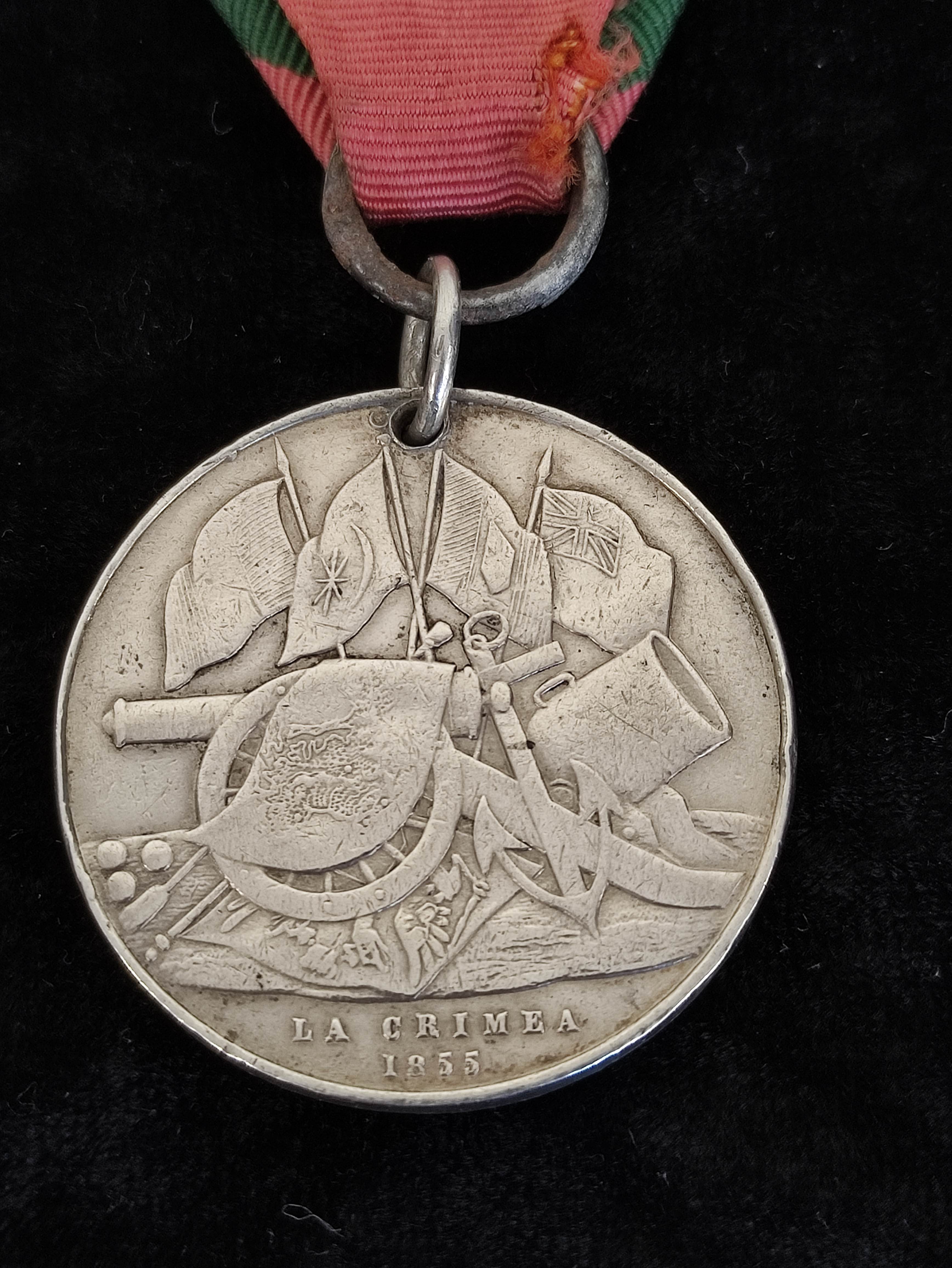 Crimea War- Medal pair to include an 1854 Crimea medal with Sebastopol clasp officially impressed - Image 9 of 12