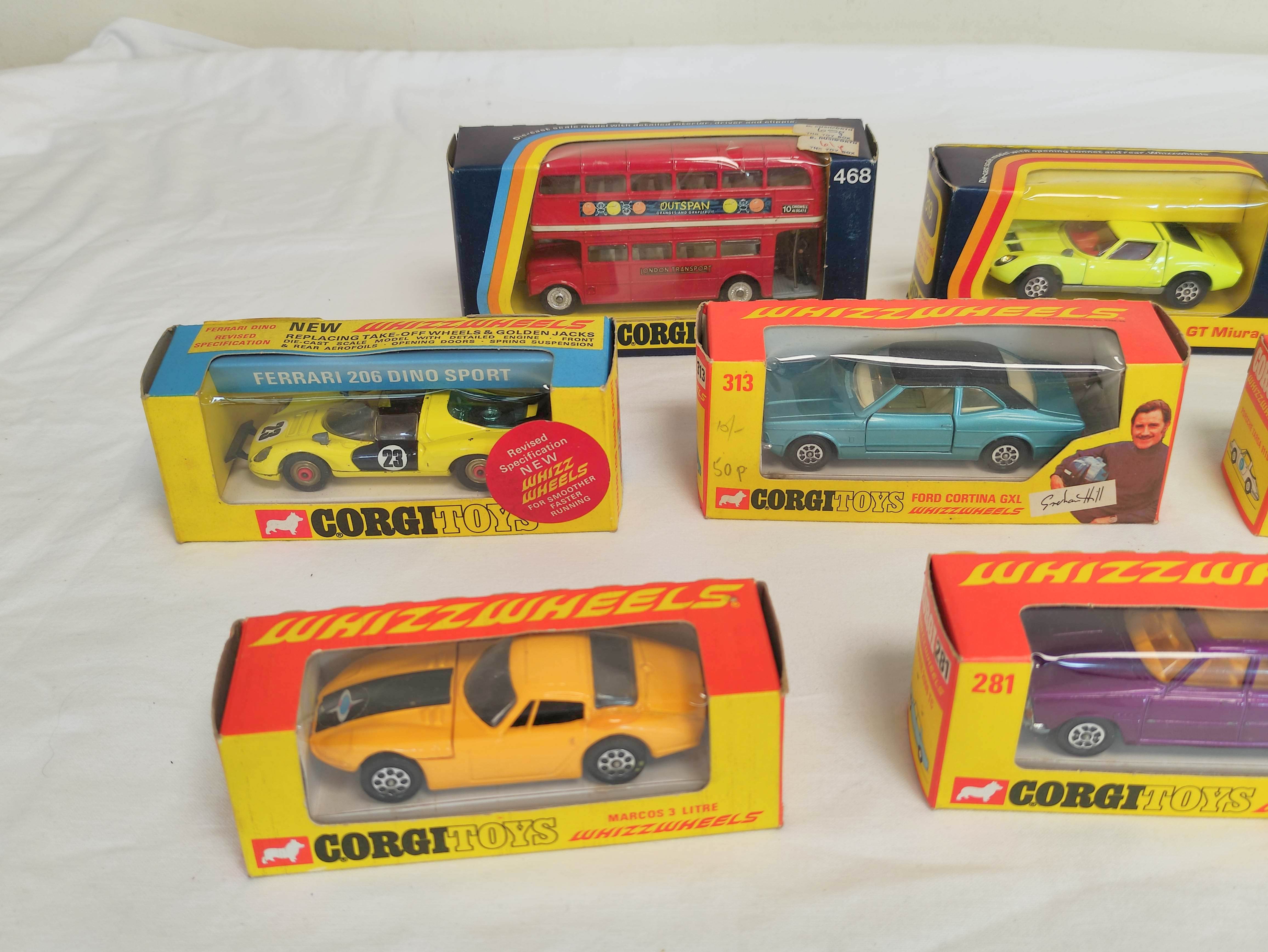 Corgi Toys- Collection of ten Corgi boxed model vehicles to include no 468 Routemaster Bus, no 438 - Image 2 of 9