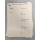 Edward Joffe- 1980s Celebrity Contacts form containing the details of celebrities and their agent'