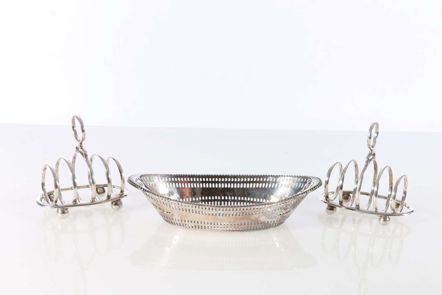 Victorian sterling silver pierced boat shaped bon-bon dish, James Dixon & Sons, Sheffield, 1895,