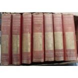 Victoria History of the County of Lancaster.  Vols. 2 to 8. Illus. Quarto. Orig. red cloth gilt,