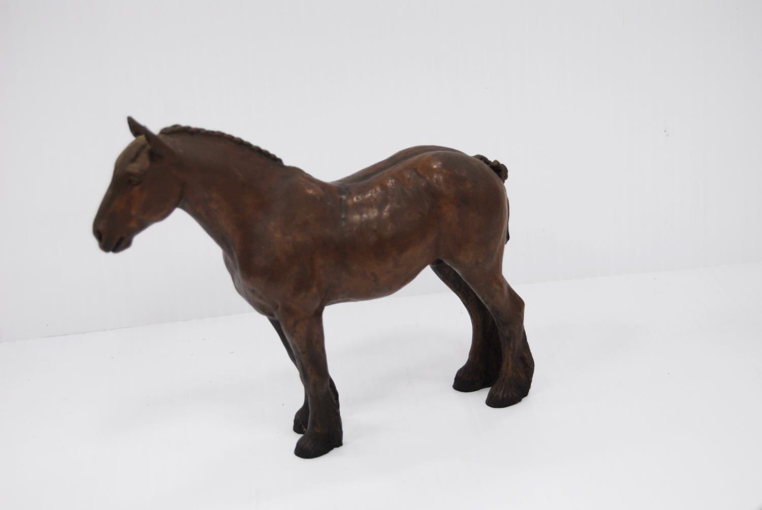 Bronzed figure of a horse by Northlight.