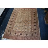 Bokhara rug on a cream ground, 182cm x 132cm.