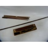 Antique sporting gun cleaning rods, some examples cased.
