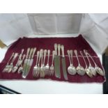 Loose stainless steel flatware, retailed by Mappin & Webb, boxed.