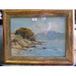 Robert Rouard Bord de Mer aux Brusc Iles de Embiez, South of France Signed and dated '87, oil on