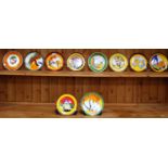 Collection of ten assorted Wedgwood Clarice Cliff 'Bizarre' limited edition plates.  (10)