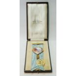 9ct gold Masonic jewel, 'Redcliffe No. 564', 1930, 28g gross.