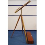 Victorian astronomical brass telescope by Newton & Co., Opticians, marked to the telescope 'Newton &