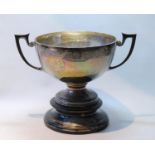 Silver two-handled hemispherical bowl, 'Lockerbie Golf Club 1927', by Hamilton & Inches, Edinburgh