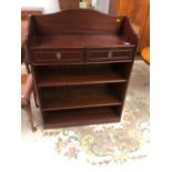 Mahogany open bookcase