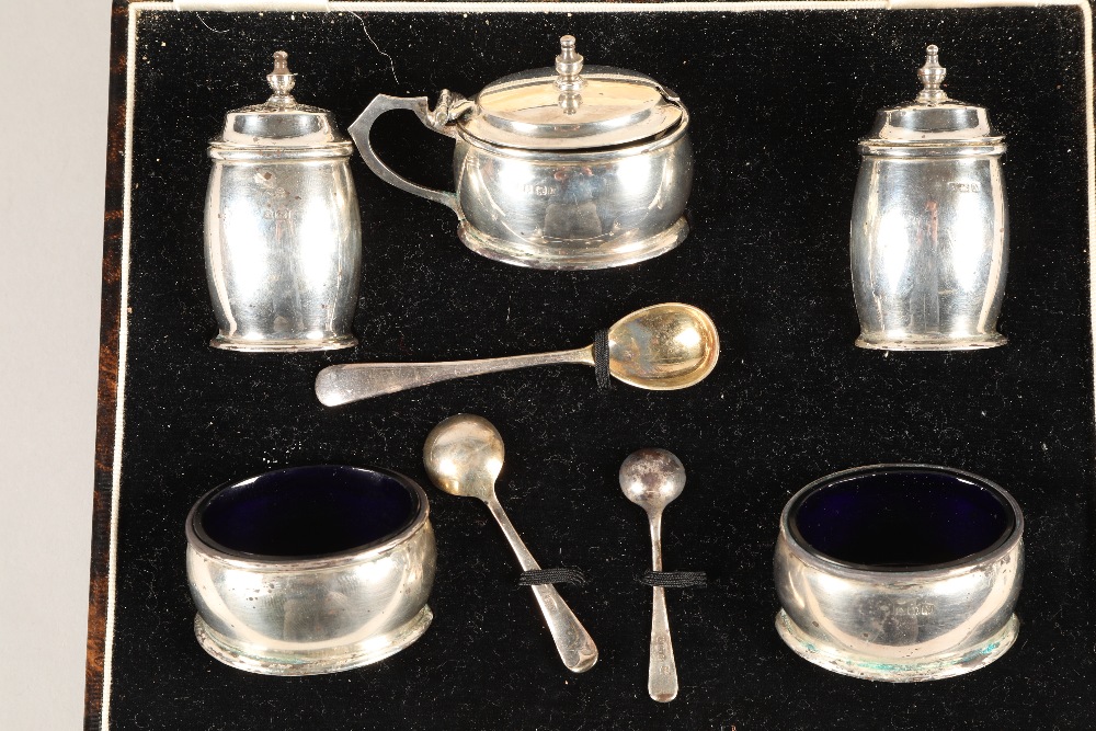 George VI Seven piece silver cruet set; Sheffield 1937; gross weight 126g