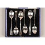 Case set of six silver George VI teaspoons; Sheffield 1941; gross weight 84g