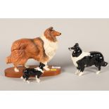 Beswick connoisseur of a Collie, with two other Bewsick Border Collie