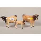 Beswick Cow, Bull & calf CH. Dunsley Goyboy