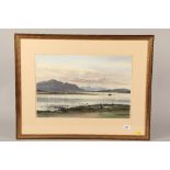 David Long; Fisherman on Mountain Lake; watercolour on paper; signed; framed