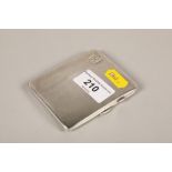 George V silver hallmarked cigarette case; Birmingham 1936;  gross weight 96g